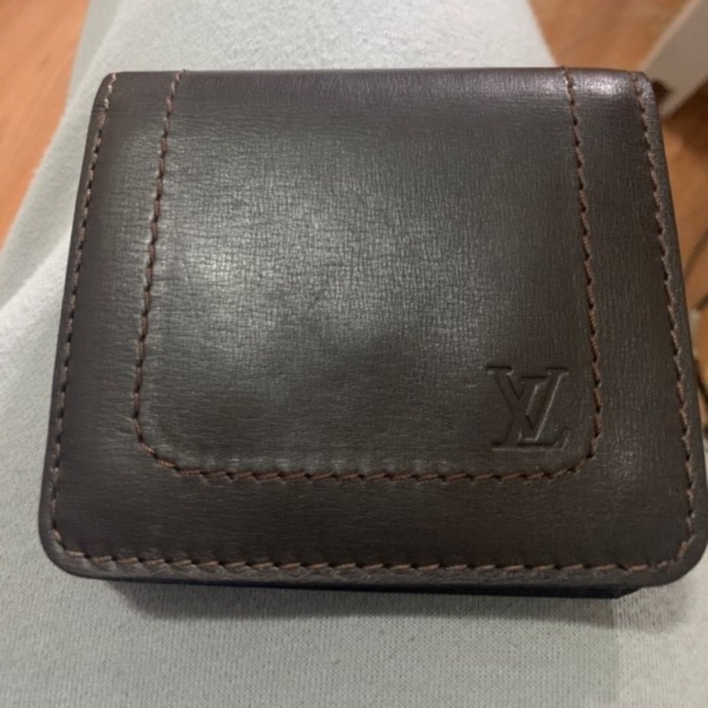 Louis Vuitton Men Wallet Brown Bifold Leather